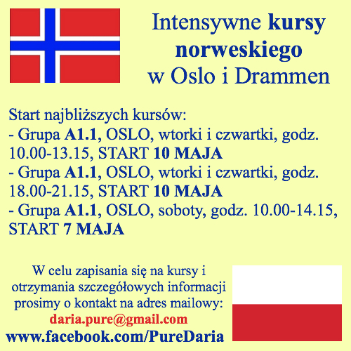 Intensywne kursy norweskiego w Oslo i Drammen
