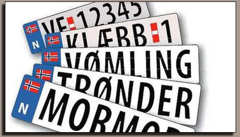 Przestępcy podrabiają norweskie tablice rejestracyjne 
