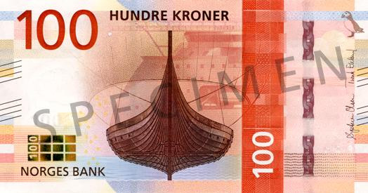 nowy norweski banknot 100-koronowy