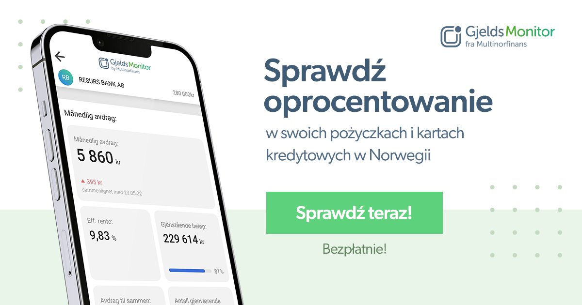 Celem GjeldsMonitor jest udostępnienie osobom spłacającym pożyczki w Norwegii narzędzia do znacznie lepszego zarządzania swoimi zobowiązaniami finansowymi. 
