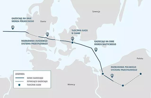 Według pierwotnych założeń, budowa Baltic Pipe miała zakończyć się pierwszego października 2022 roku.