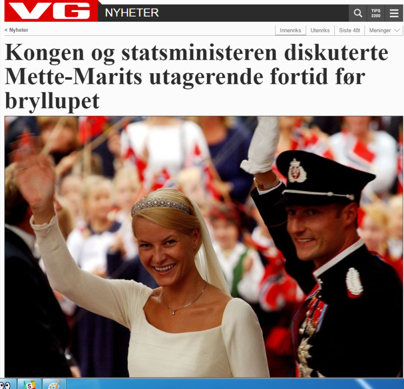 VG jakiś czas temu opisywało sytuację, która wydarzyła się przed ślubem księcia Haakona i Mette-Marit– król Harald V wezwał do siebie ówczesnego ministra Stoltenberga, by omówić przeszłość przyszłej księżniczki