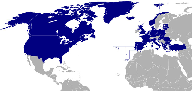 W 2022 roku NATO liczy 30 państw członkowskich.