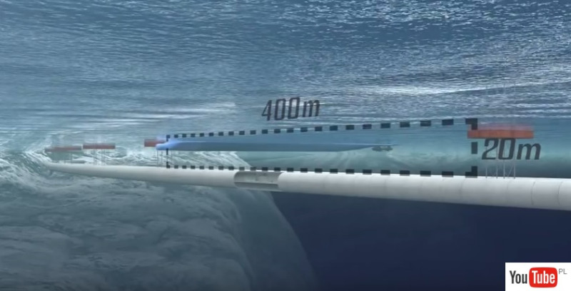 Wizualizacja tunelu, który ma powstać pod wodami Sognefjordu.