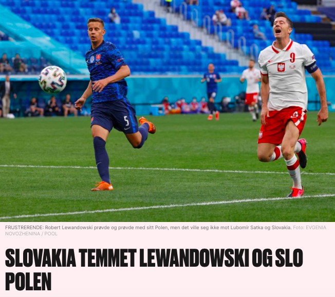 Redaktorzy VG zwracają uwagę, że od Lewandowskiego skuteczniejsza była zarówno obrona, jak i atak Słowacji.