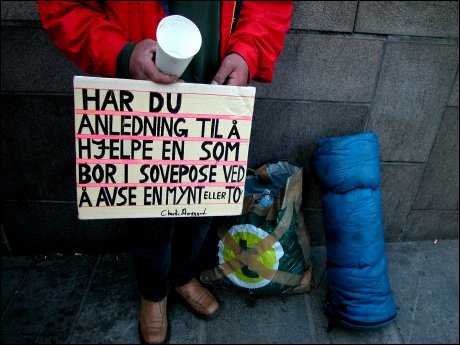 Zakaz żebrania o pieniądze w centrum Oslo?