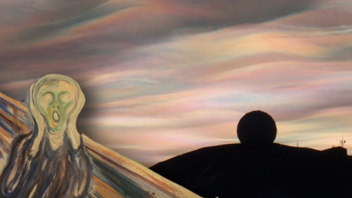Norwescy naukowcy rozwikłali zagadkę nieba z „Krzyku”? Mają nową teorię: Munch namalował obłoki perłowe