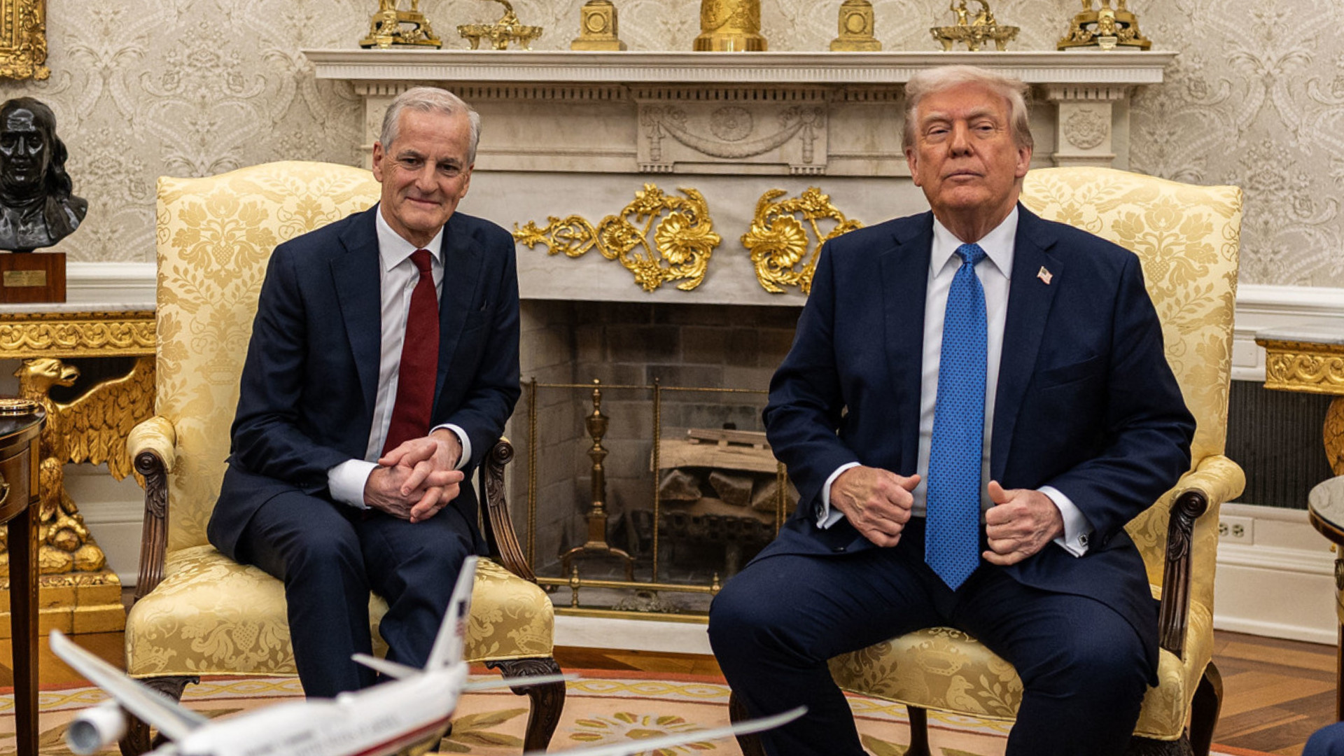 Na zdjęciu: Jonas Gahr Støre i Donald Trump podczas spotkania w Waszyngtonie (kwiecień 2025).