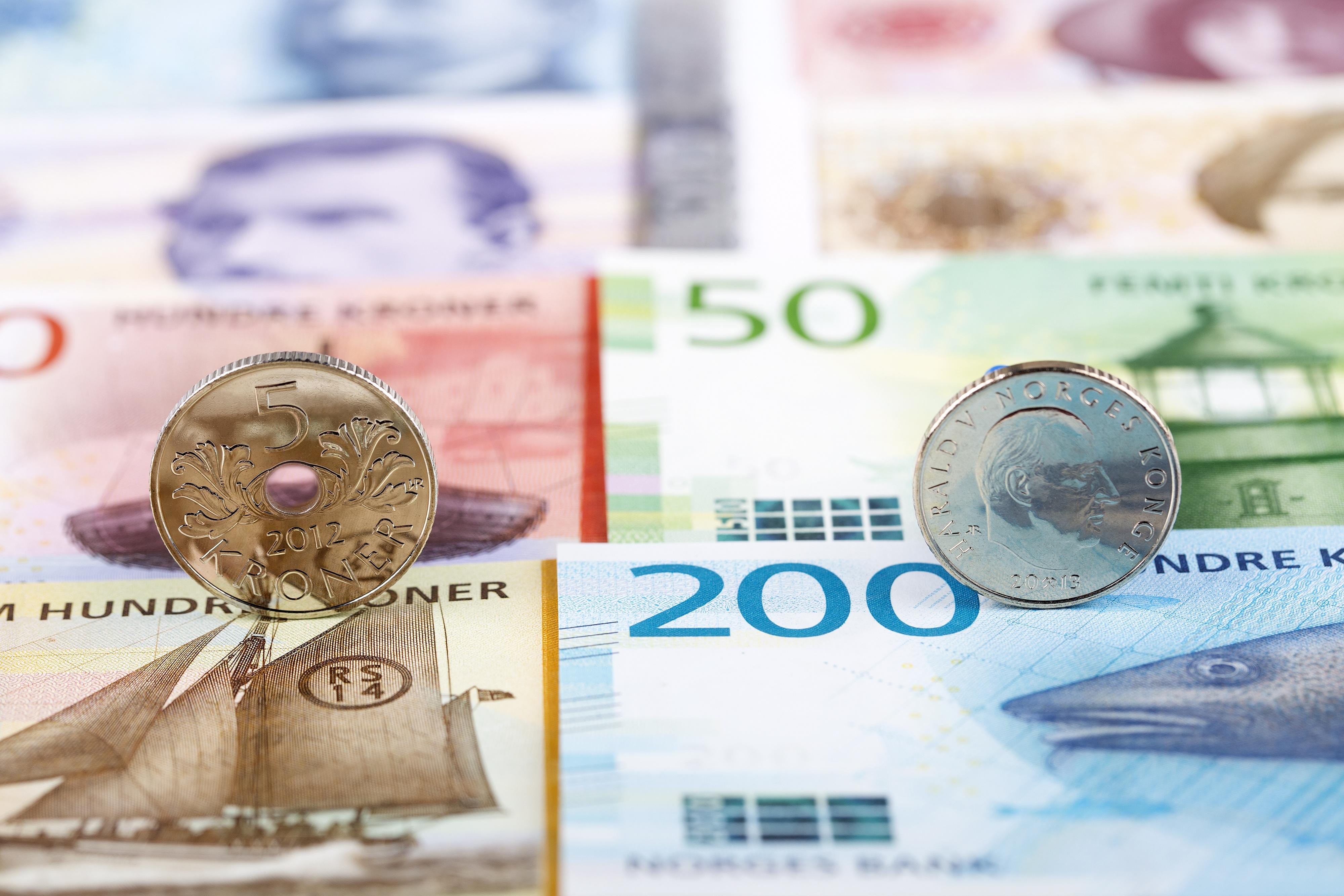Część norweskich przychodów pochodzi z walut obcych.