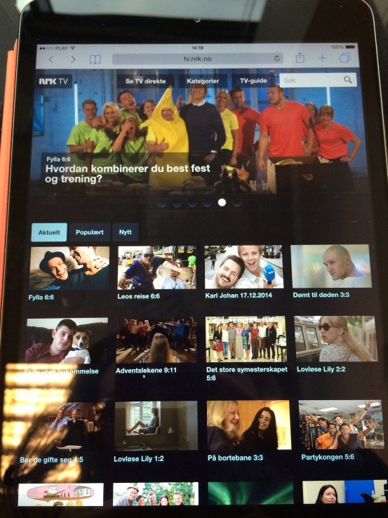 NRK na tablecie