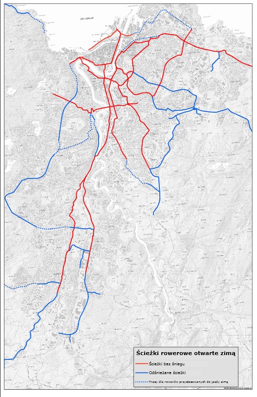mapa ścieżek rowerowych