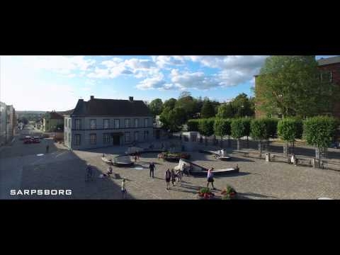 The Norwegian City ( Sarpsborg ) in 4K -aerial