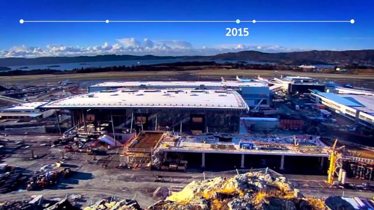 Bergen NEW AIRPORT T3 timelapse FULL HD