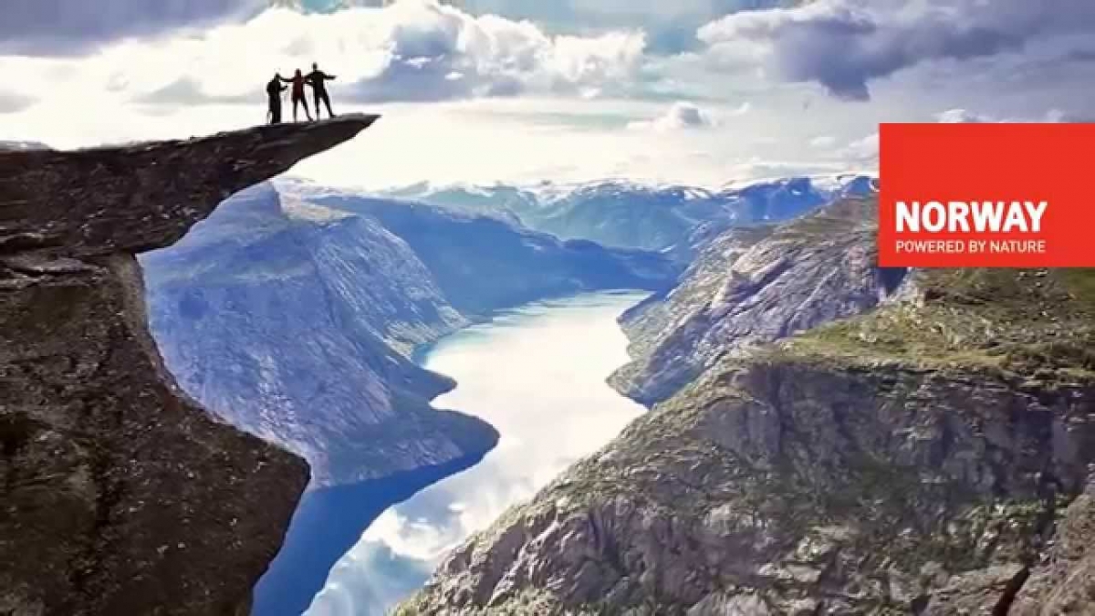 Hiking to The Troll's Tongue, Fjord Norway
